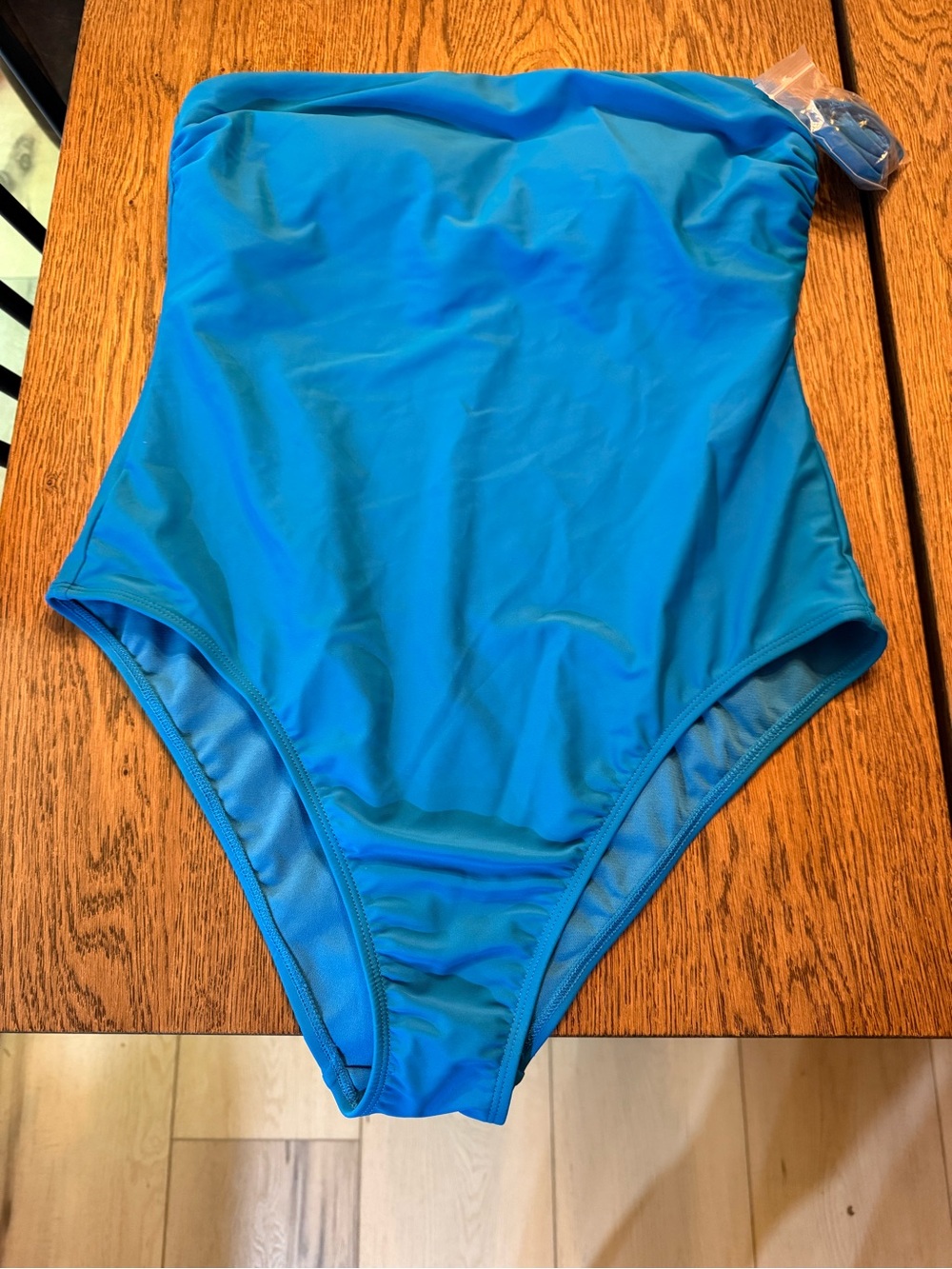 NWT Women’s Blue One-Piece Swimsuit - Classic Solid Swimwear